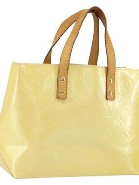 LOUIS VUITTON Monogram Vernis Reade PM Hand Bag Gris M91145 LV Auth 166458
